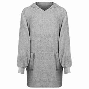 Odeja s kapuco KINN Siva L Bombaž