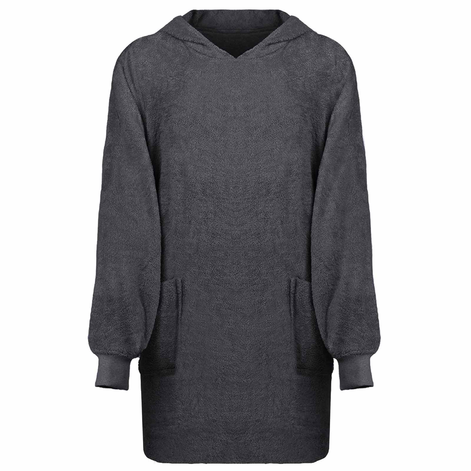 vidaXL Decken-Hoodie KINN Anthrazit L Baumwolle