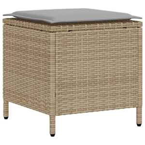 4dílná zahradní sedací souprava s polštáři béžová polyratan - obrázek 6