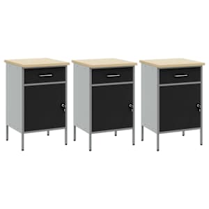 Pracovní skříň se zásuvkou 3 pcs Černá a šedá 150 x 55 x 85 cm - obrázek 5