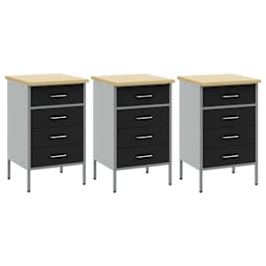 Pracovní skříň se zásuvkou 3 pcs Černá a šedá 150 x 55 x 85 cm - obrázek 5