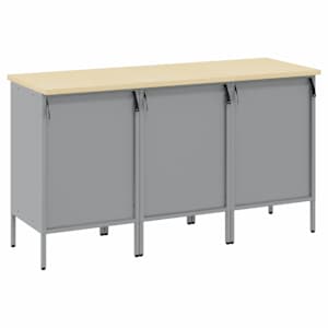 Pracovní skříň se zámkem 3 pcs Červená a šedá 150 x 55 x 85 cm - obrázek 8