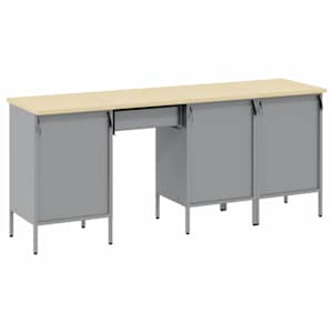 Pracovní skříň se zásuvkou 4 pcs Černá 200 x 55 x 85 cm - obrázek 8