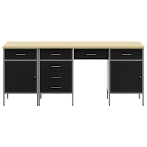 Pracovní skříň se zásuvkou 4 pcs Černá 200 x 55 x 85 cm - obrázek 6