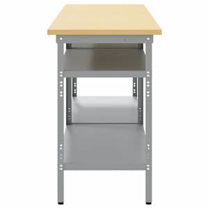 Sada pracovního stolu 2 pcs Beige a šedá 200 x 55 x 85 cm - obrázek 6