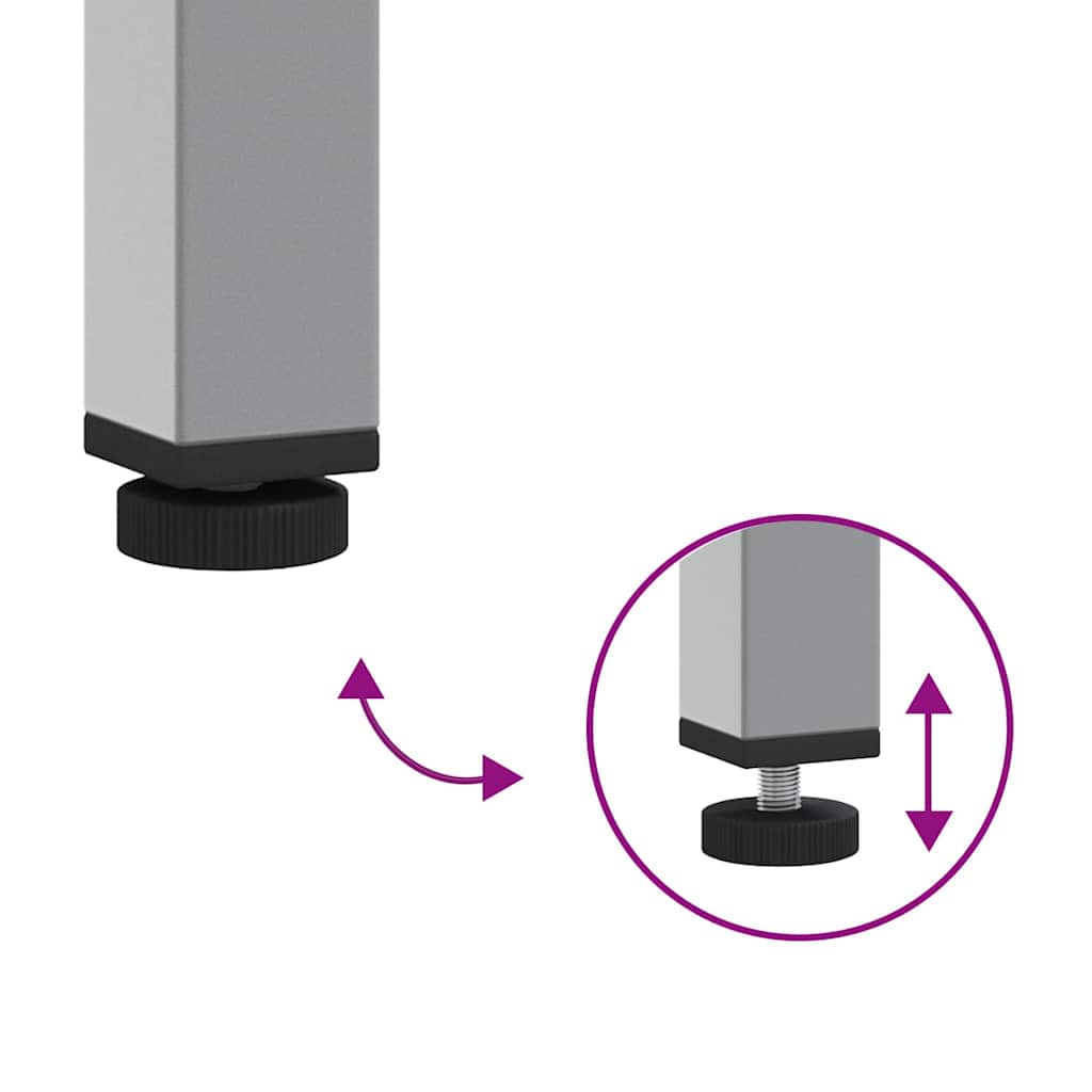 Delovna omara s predalom 7 pcs Črna Inženirski les in jeklo - slika 13