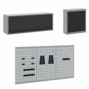 Sada pracovní skříně se zásuvkou s úložištěm 8 pcs Černá - obrázek 7