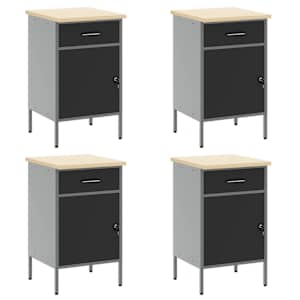 Sada pracovní skříně se zásuvkou s úložištěm 10 pcs Černá - obrázek 7
