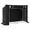vidaxL k&uuml;ttepuude riiul vihmakattega 151x60,5x110,5 cm tsingitud teras