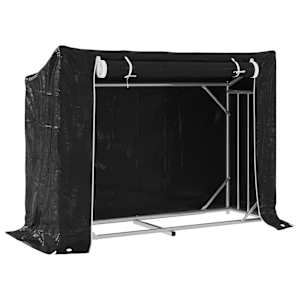 Stojan na palivové dřevo s krytem 151x60,5x110,5 cm - obrázek 2