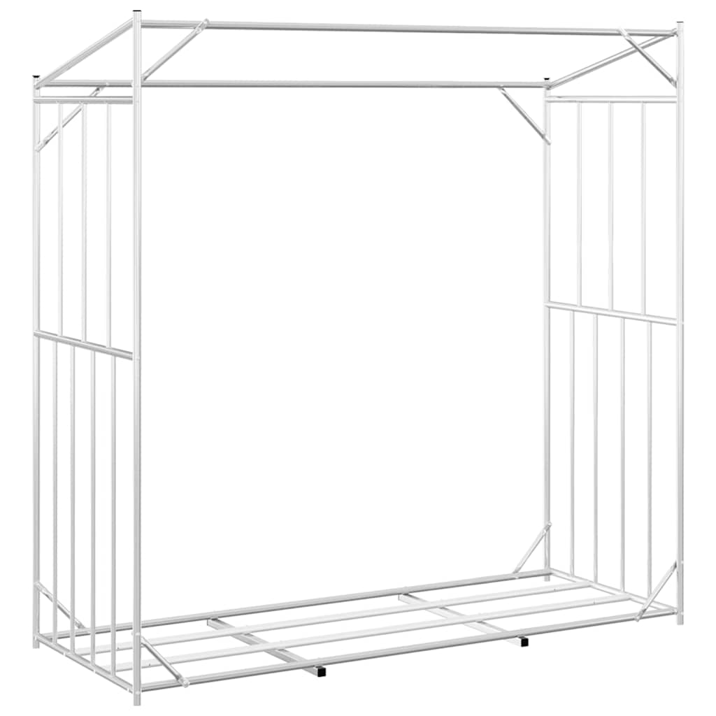 Haardhoutrek met regenhoes 200x80x200 cm gegalvaniseerd staal image 6