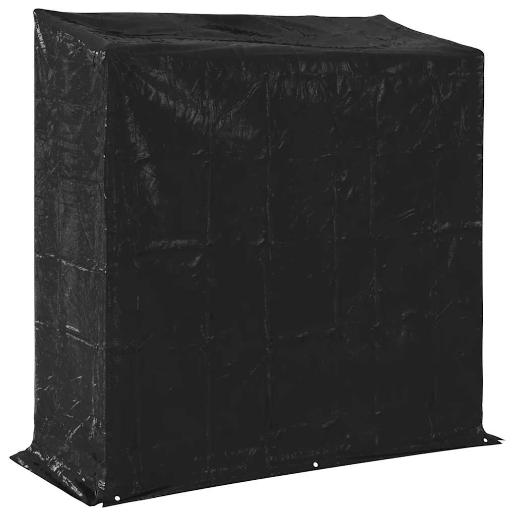 Haardhoutrek met regenhoes 200x80x200 cm gegalvaniseerd staal image 8