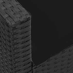 Zahradní pohovka 5-místná s polštáři Black Poly Rattan - obrázek 8