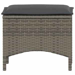 3dílný zahradní jídelní set s poduškami šedý polyratan - obrázek 8