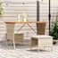  vidaXL bézs polyrattan akácfa lapos kerti asztal 105x75x72 cm termék 2. képe
