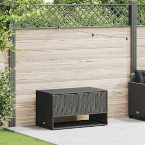 Zunanja škatla za blazine Black 100x55x55,5 cm Poly Rattan