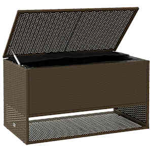 Box na venkovní polštář hnědá 100x55x55,5 cm Poly ratan - obrázek 3
