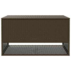 Box na venkovní polštář hnědá 100x55x55,5 cm Poly ratan - obrázek 4