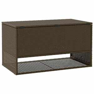 Box na venkovní polštář hnědá 100x55x55,5 cm Poly ratan - obrázek 6