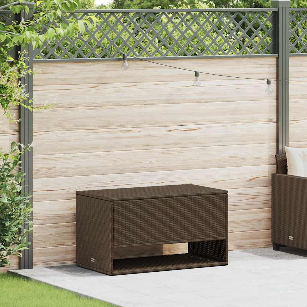 vidaXL Outdoor-Kissenbox Braun 100x55x55,5 cm Poly Rattan