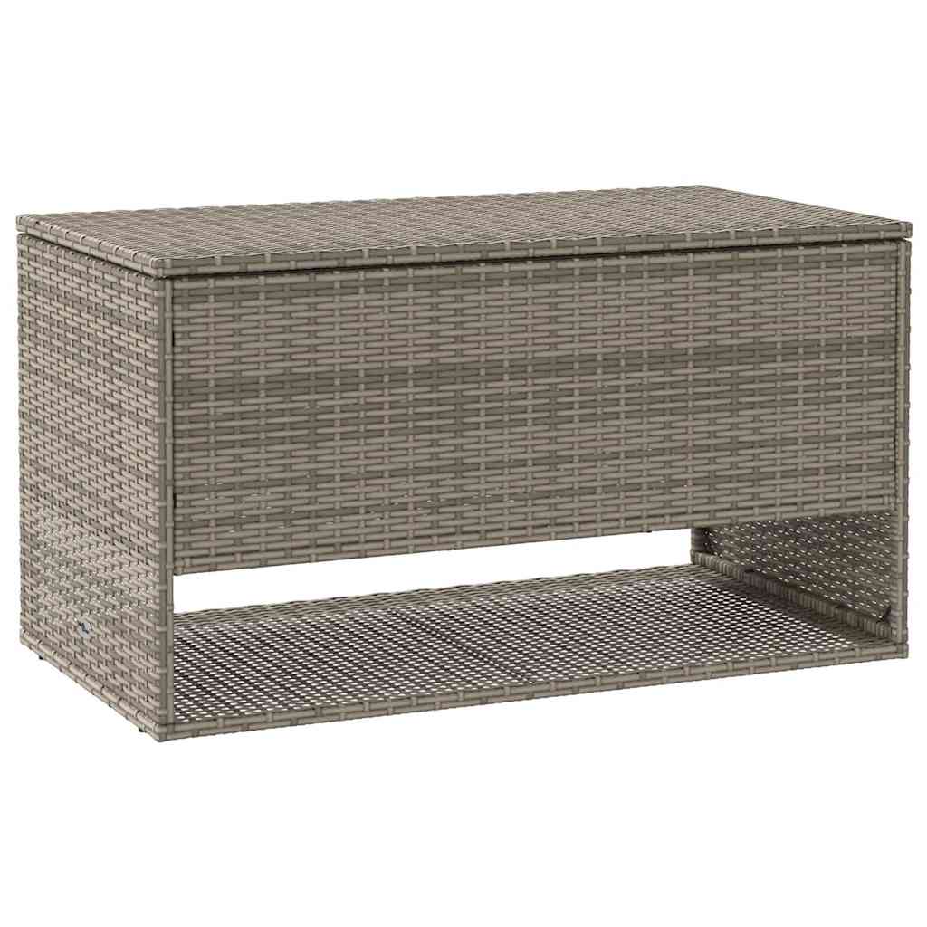 vidaXL Box na venkovní polštář šedá 100x55x55,5 cm Poly ratan