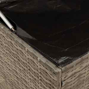 Box na venkovní polštář šedá 100x55x55,5 cm Poly ratan - obrázek 8