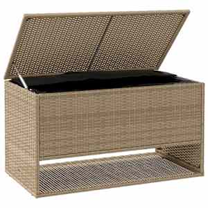 Box na venkovní polštář béžová 100x55x55,5 cm Poly ratan - obrázek 3