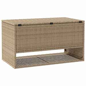 Box na venkovní polštář béžová 100x55x55,5 cm Poly ratan - obrázek 6