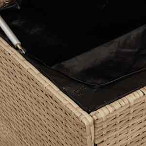 Box na venkovní polštář béžová 100x55x55,5 cm Poly ratan - obrázek 8