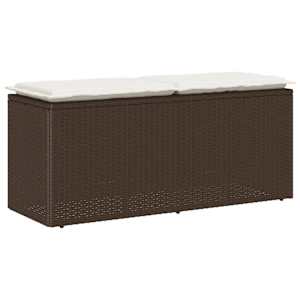vidaXL aiapink istmepadjaga, pruun, 110x40x44 cm, pol&uuml;rotang