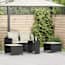  vidaXL 5 részes polyrattan kerti kanapé garnitúra párnákkal stackable termék 2. képe