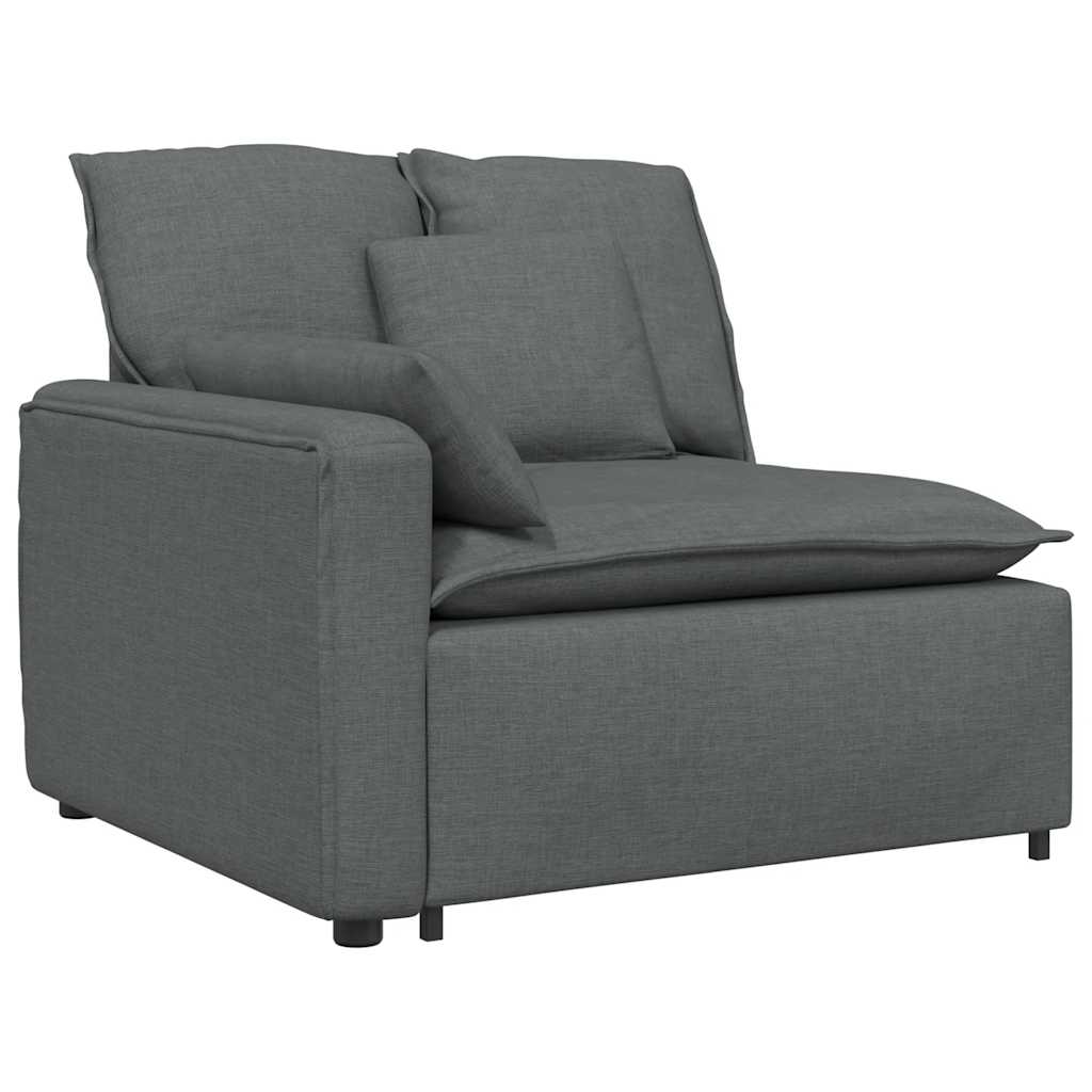 Thumbnail - vidaXL Modulares Sofa Endmodul mit Armlehne Kissen Dunkelgrau 100 cm