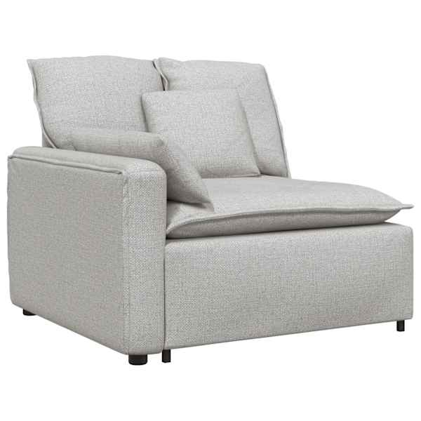 vidaXL mooduldiivani k&auml;etoe otsamoodul patjadega, pilvehall, 100 cm