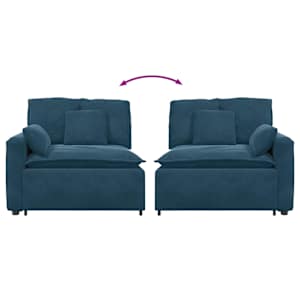 Modulární pohovka koncový modul s područkami a polštáři 100 cm - obrázek 6