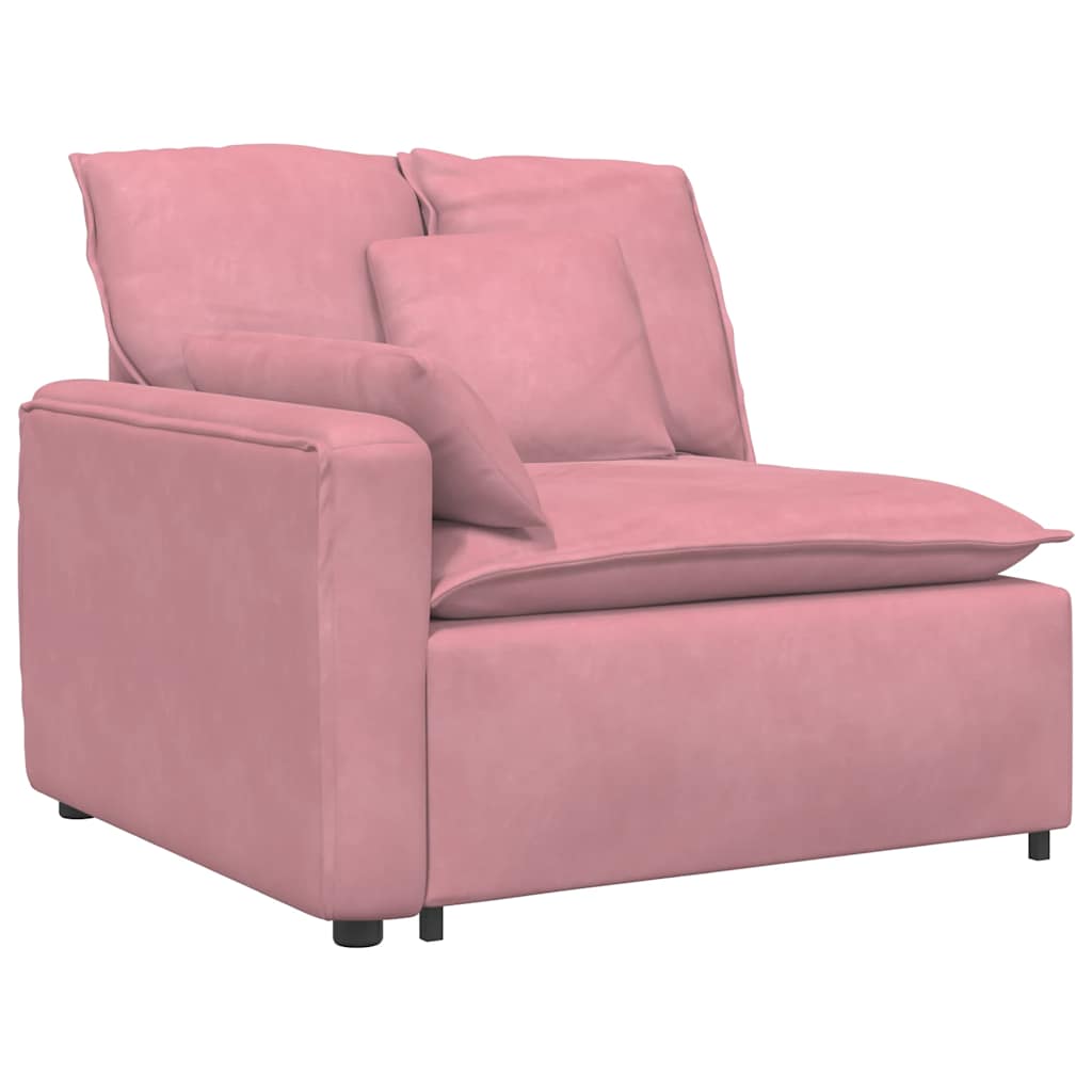 Thumbnail - vidaXL Modulares Sofa Endmodul mit Armlehne Kissen Rosa 100 cm