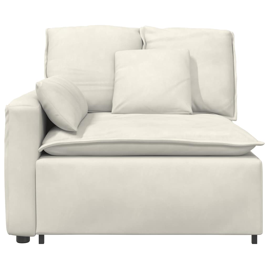 Thumbnail - vidaXL Modulares Sofa Endmodul mit Armlehne Kissen Creme 100 cm