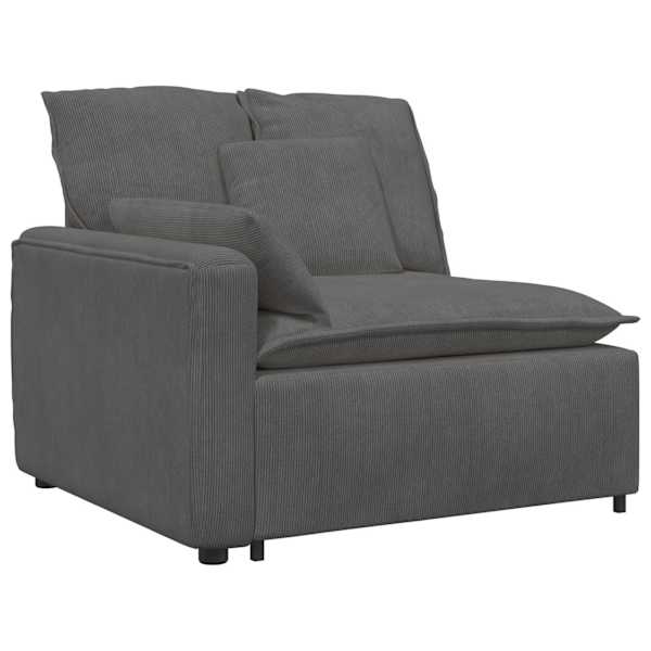 vidaXL mooduldiivani k&auml;etoe otsamoodul patjadega, tumehall, 100 cm