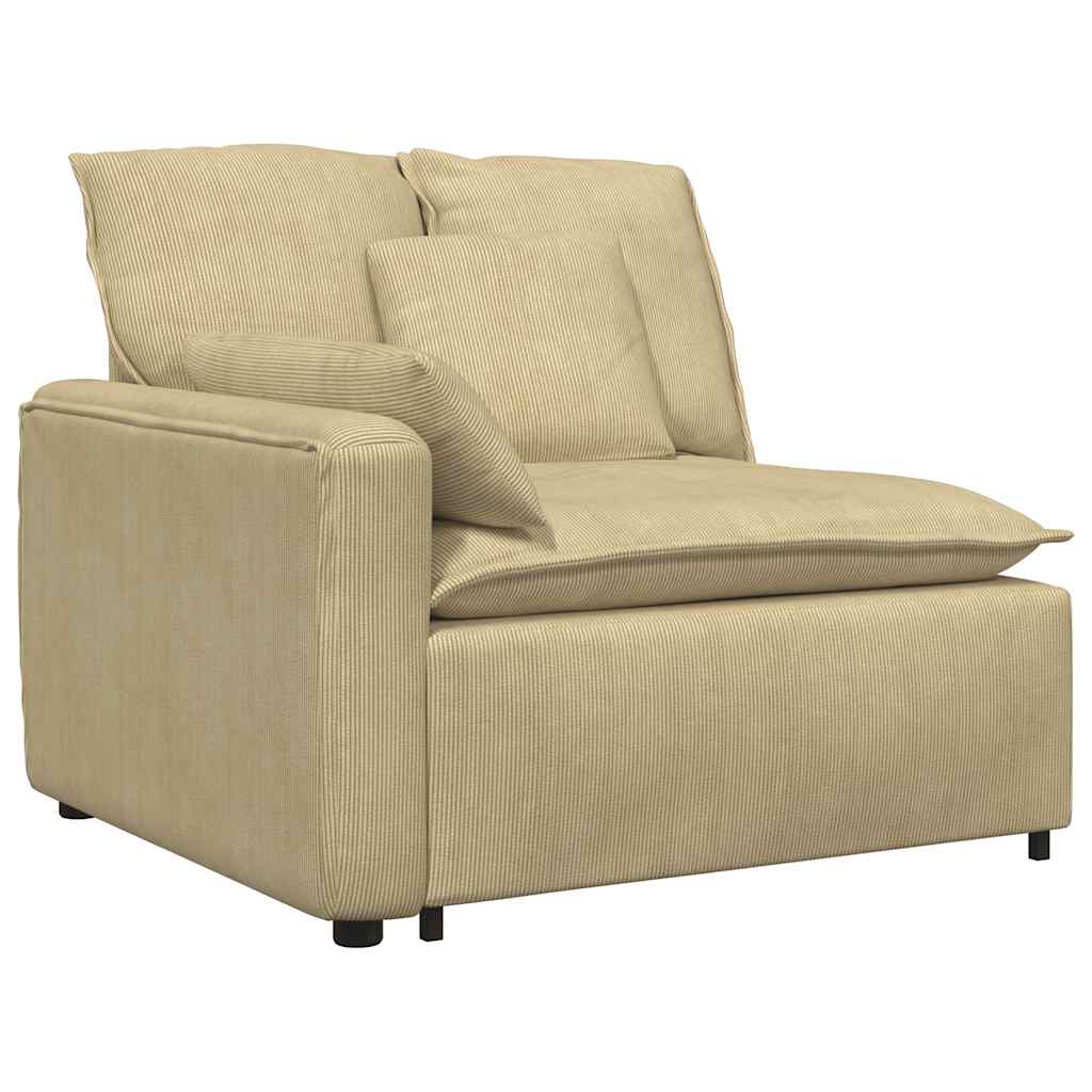 Thumbnail - vidaXL Modulares Sofa Endmodul mit Armlehne Kissen Graugrün 100cm