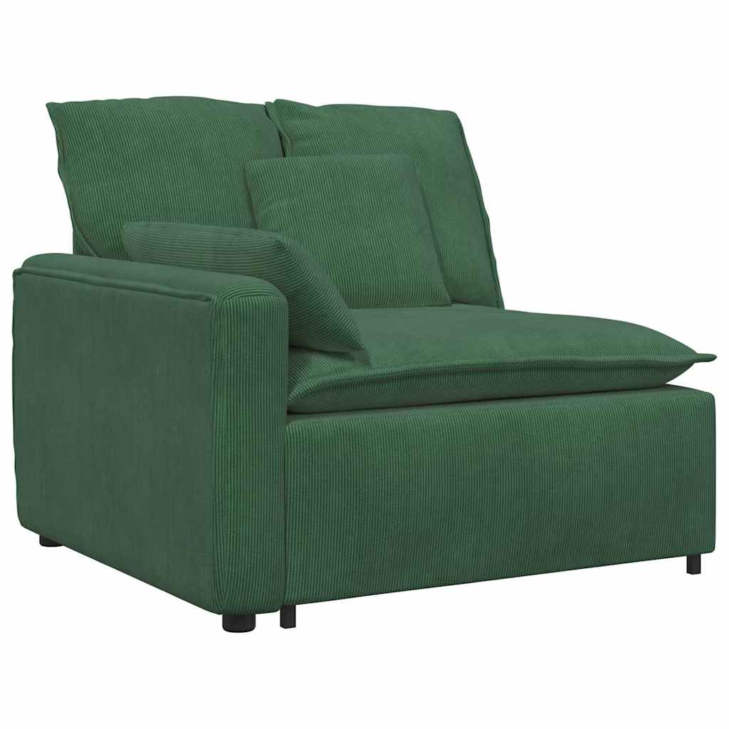 Thumbnail - vidaXL Modulares Sofa Endmodul mit Armlehne Kissen Dschungelgrün 100cm