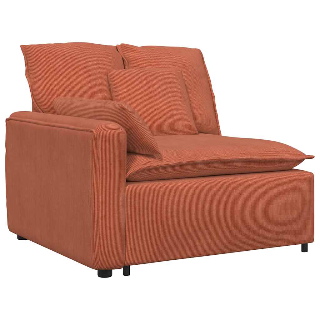 Thumbnail - vidaXL Modulares Sofa Endmodul mit Armlehne Kissen Rot Orange 100 cm