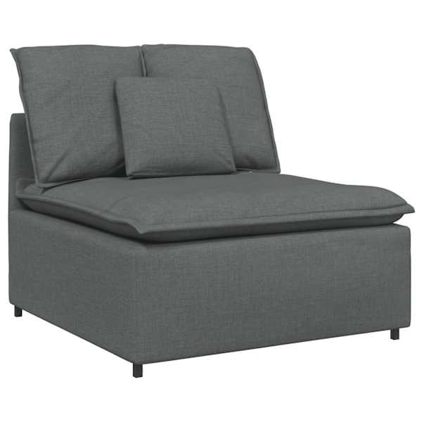 vidaXL mooduldiivani keskmoodul patjadega, tumehall, 100 cm