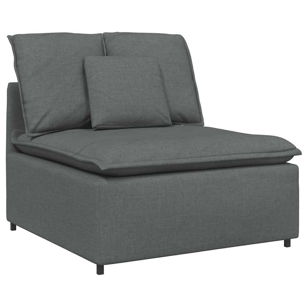 Thumbnail - vidaXL Modulares Sofa Mittelmodul mit Kissen Dunkelgrau 100 cm