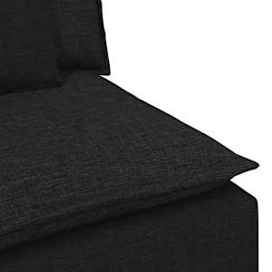 Modulární středový modul pohovky s polštáři černá 100 cm - obrázek 6