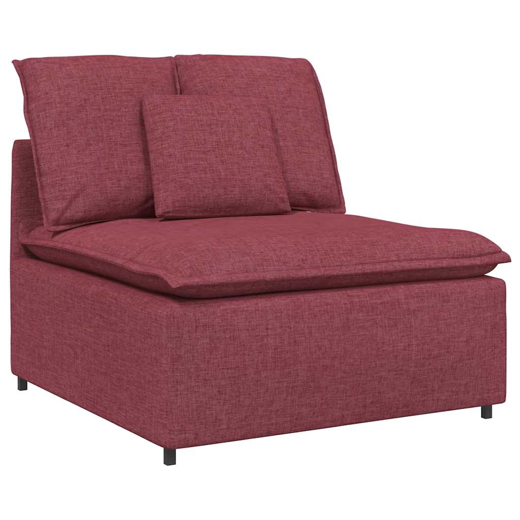 Thumbnail - vidaXL Modulares Sofa Mittelmodul mit Kissen Weinrot 100 cm
