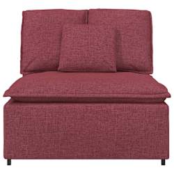 vidaXL Modularni kavč z blazinami vinsko rdeč 100 cm
