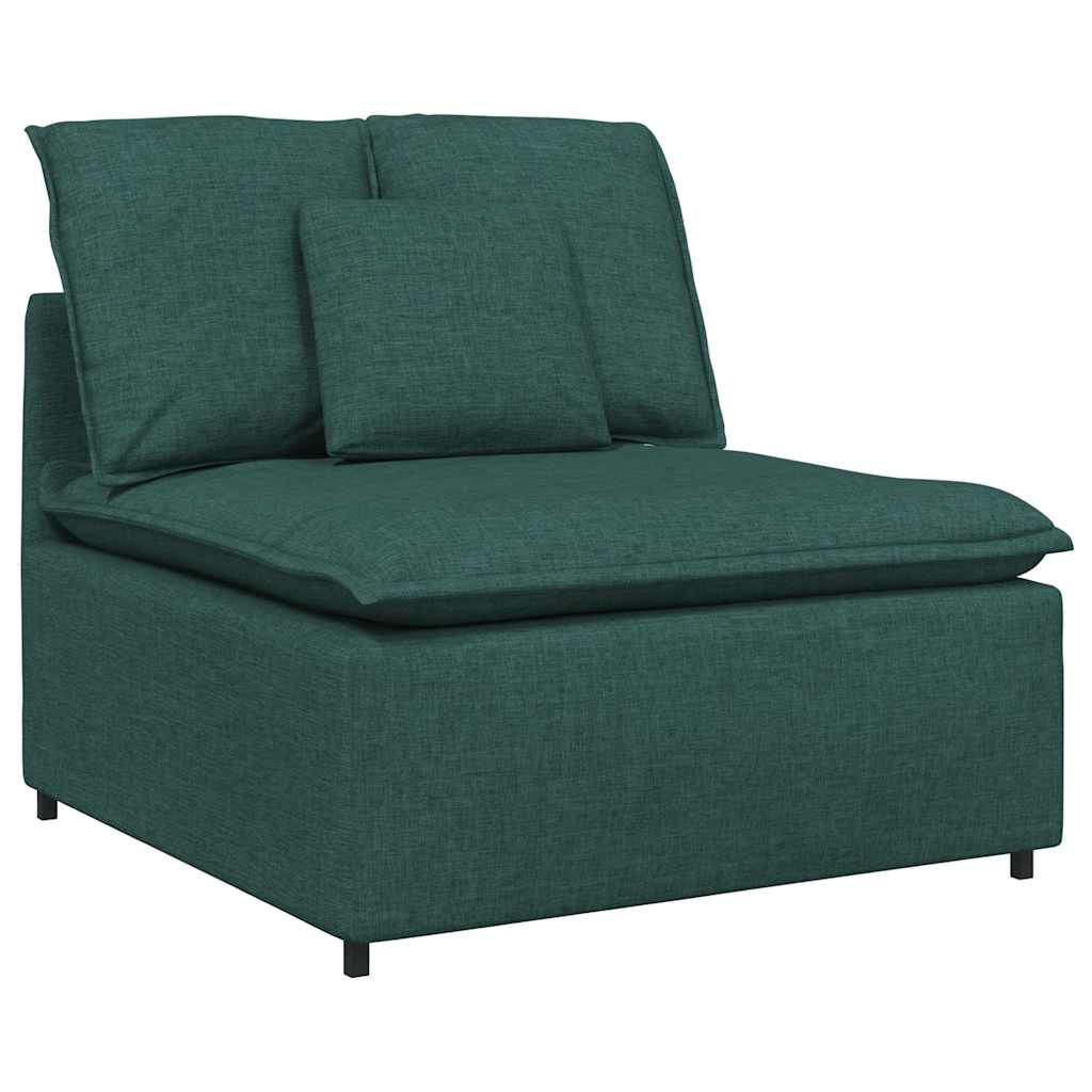 Thumbnail - vidaXL Modulares Sofa Mittelmodul mit Kissen Dunkelgrün 100 cm