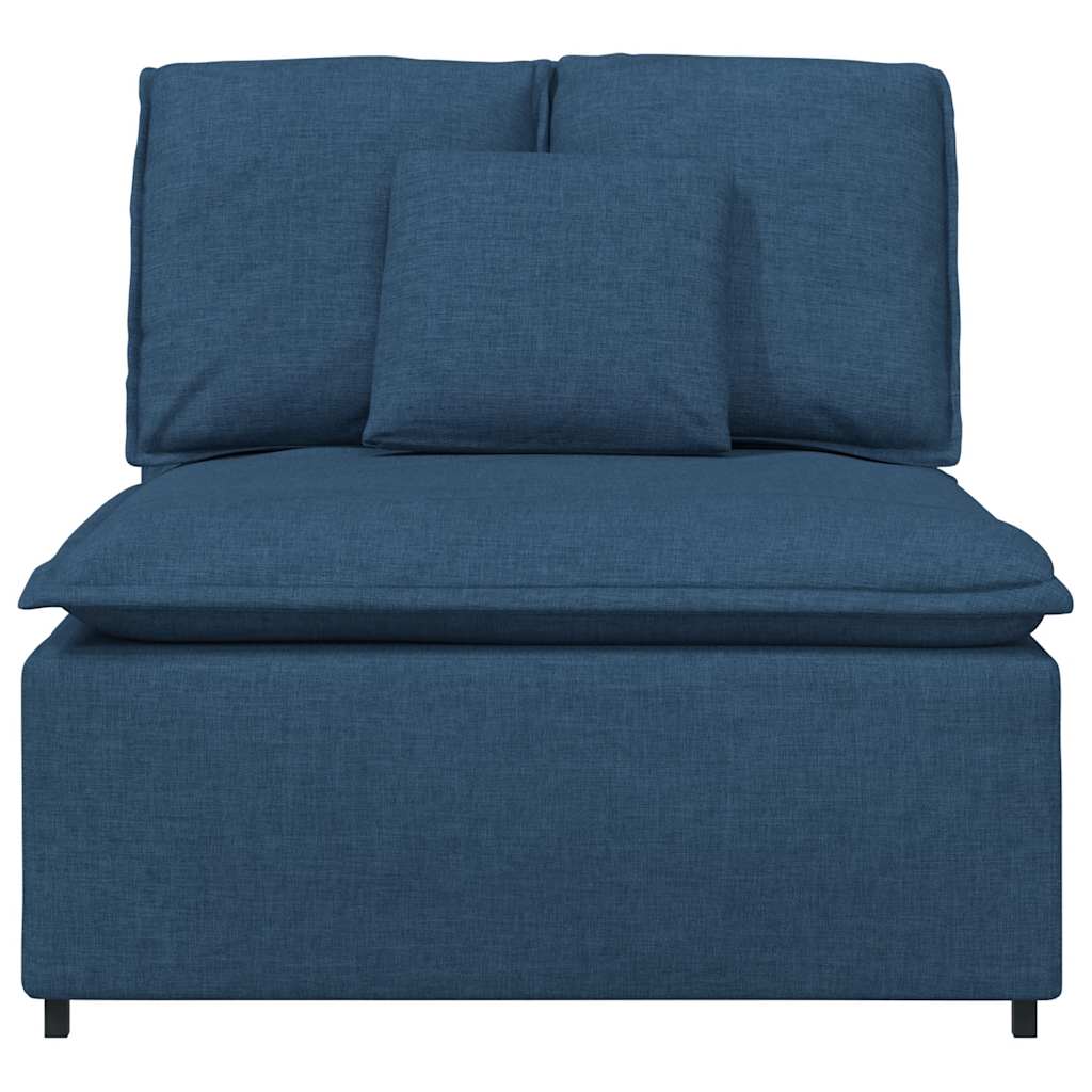 vidaXL Modulaire bank middenmodule met kussens 100 cm blauw afbeelding