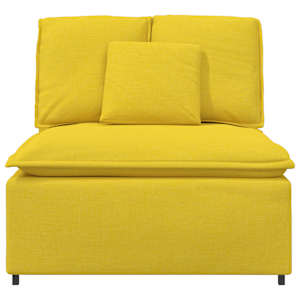 vidaXL Modul central canapea modulară cu perne, galben deschis, 100 cm