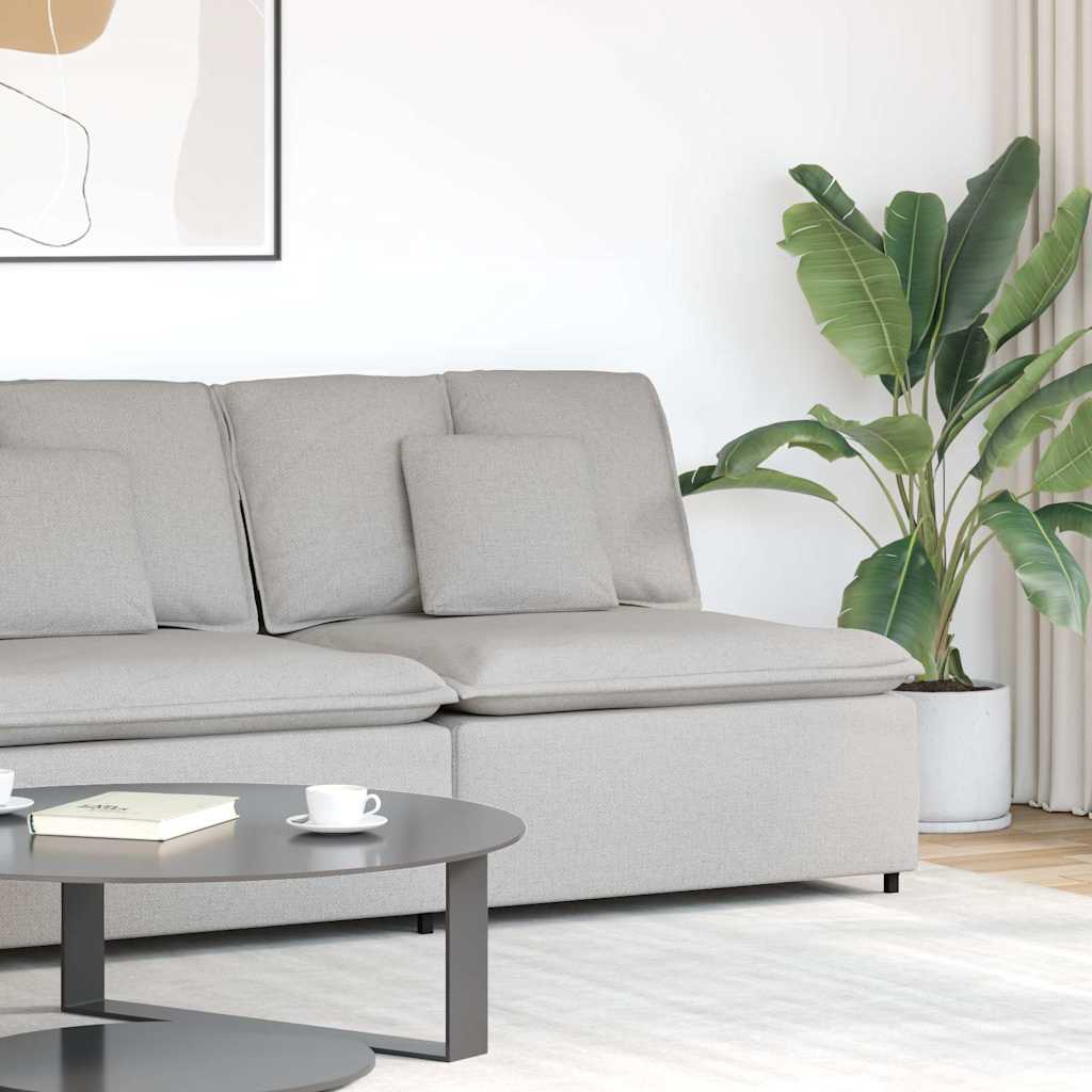 vidaXL Modulares Sofa Mittelmodul mit Kissen Wolkengrau 100 cm