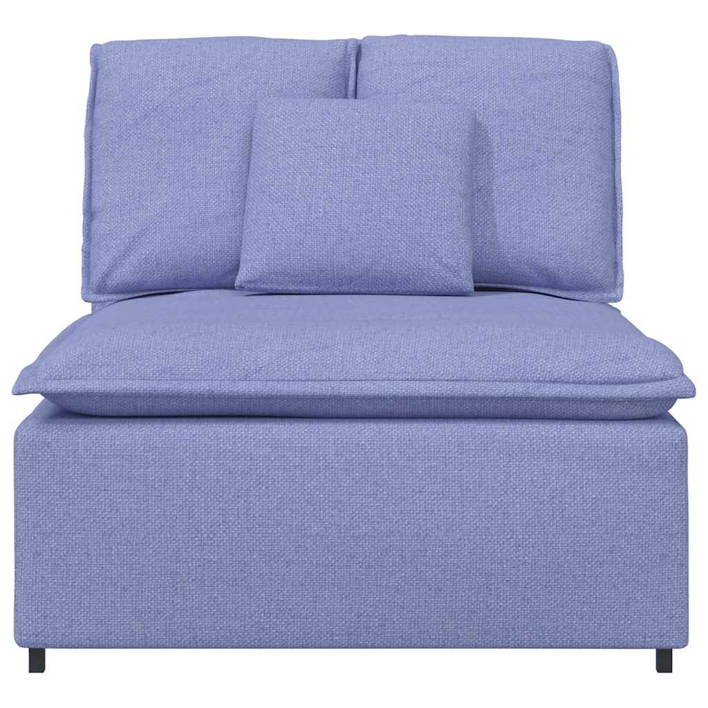 vidaXL Modul central canapea modulară cu perne, albastru jeans, 100 cm